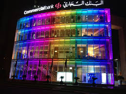 The 2021 commercial bank qatar masters betting odds have been released for the european tour event at education city golf club in doha, qatar. Our Led Lighting On The Commercial Bank Of Qatar Doha Installation By Mark Hayes At Audio North West Led Rainbow Lighting Doha Colourful Fasad