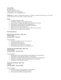 grocery store cashier resume template