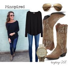 Black Jeans And Brown Cowboy Boots How Do You Like Me Now Nashville Outfits Casual Winter Outfits Fashion