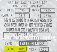 jaguar paint code locations touch up paint automotivetouchup