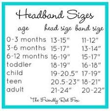 Image Result For Elastic Headband Size Chart Headbands