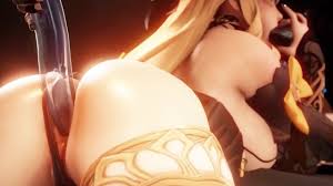 Navia gently sucks a big hilichurl dick while getting her ass Filled by a  Dildo - 3D Genshin Impact