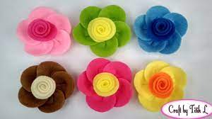 Diy How To Make Flower Brooch From Felt Cara Membuat Bros Bunga Dari Kain Flanel Bros Flanel Kreatif