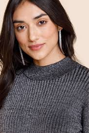 Francesca's Adele Mock-Neck Mini Dress