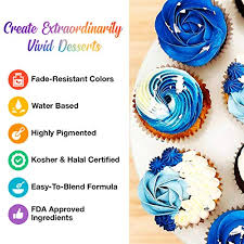 Using traditional colors for food coloring is passé. Chefmaster Primary Colors Liqua Gel Food Coloring Kit Water Based Food Coloring Gel 4 Pack Highly Pigmented Gel Create Vividly Colored Desserts Easy To Blend Formula Pricepulse