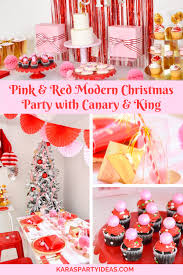 Girls, for next birthday go creative by below innovative pink theme decorations that stay ones you'll never forget! Kara S Party Ideas Pink Red Modern Christmas Party With Canary King Kara S Party Ideas