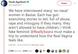 90,093 likes · 10,915 talking about this. Famous Misogynist Vivek Agnihotri Attacked Swara Bhasker With A Vile Tweet For Her Article