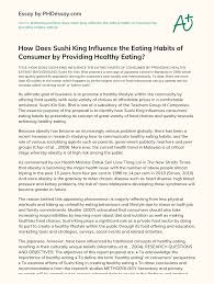 11 questions about working at sushi kin sdn bhd. How Does Sushi King Influence The Eating Habits Of Consumer By Providing Healthy Eating Phdessay Com