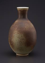 Josep Llorens Artigas 1892 1980 Grand Vase Balustre A Col Etroit En Gres Emaille Brun Signe Artigas H 35 Cm Pottery Arts And Crafts Vase