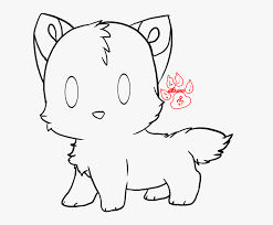 How to draw a wolf or dog? Wolf Drawing Cute Easy Drawing Wolf Chibi Hd Png Download Kindpng