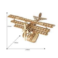 maquette 3d en bois d un avion triplan robotime coloriage pompiers