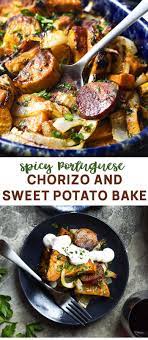 Portuguese Chorizo And Sweet Potato Bake One Pot Meal Recipe One Pot Meals Chorizo And Potato Chorizo