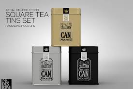 You can use smart layers for a quick edit. Square Tea Tin Set Packaging Mockup Tea Tins Packaging Mockup Gold Print