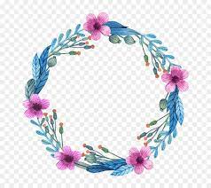 Flower Wreath Watercolor Painting Euclidean Vector Pattern Blue Orchid Garland Letras Com Flores Padrinhos Flores