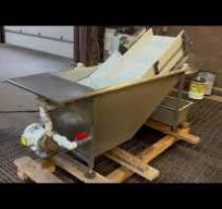 IMMERSION WASHER/DIP TANK with ELEVATING DISCHARGE CONVEYOR, food grade SS,  Alard item Y5248