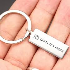 Sale Createme Custom Phone Number Key Chain For Lost Keys Personalized Key Chain Gift In 2020 Keychain Lost Keys Gifts For Gf