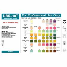 100 Strips Urs 10t Urinalysis Reagent Strips 10 Parameters Urine Test Strip Leukocytes Nitrite Bilirubin Protein Ph Blood Etc