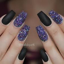 Black And Purple Ombre Acrylic Nails Makeuphall Purple Nails Prom Nails Black Acrylic Nails