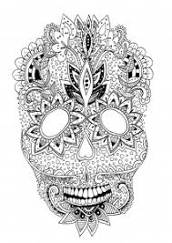 Spend your afternoon or evening absorbed in the pages of unique and artistic abstract designs. Day Of The Dead El Dia De Los Muertos Adult Coloring Pages