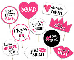 Birthday Photo Booth Props Words Girls Night Out Printable Photo Booth Props Pink Black And Etsy Photobooth Props Printable Photo Booth Props Hand Painted Signs