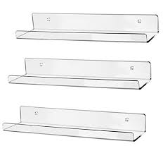 Hblife is an excusive brand owned by harbee llc.focuses on providing solutions for better home organization. Hblife 15 Clear Acrylic Floating Wall Ledge Shelf Wall Mounted Nursery Kids Bookshelf Invisible Spice Rack