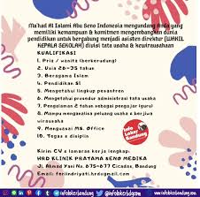 Lowongan kerja pabrik,tas,pabrik sepatu di surabaya, pabrik,tas,pabrik sepatu jobs in surabaya. Lowongan Kerja Asisten Direktur Wakil Kepala Sekolah Ma Had Al Islami Abu Seno Indonesia Bandung April