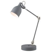 Whether you are shopping for a bold, contemporary residential or commercial space or looking for a decorative yet practical lamp for a. Lite Source Kalle Grey Desk Lamp Ls 23046grey Destination Lighting