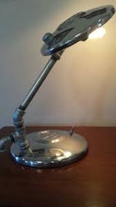 Made A Vw Hubcap Industrial Lamp Repurposed For A Friend Redaddo Definitely Wire As You Go Lamp Steampunk Lighting Unusual Lighting