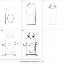 How To Draw A Penguin Using Number 10 Printable Drawing Sheet By Drawingtutorials101 Com Easy Drawings For Kids Drawing Sheet How To Make Drawing