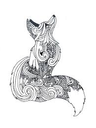 1) if you have javascript enabled you can click the print link in the top half of the page and it will automatically print the coloring page only and ignore the advertising and navigation at the top of. Fox Mandala Coloring Pages Animals Novocom Top