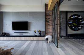 球鞋收藏家 運動輕工業特色風格宅 living room partition furniture design toto washlet