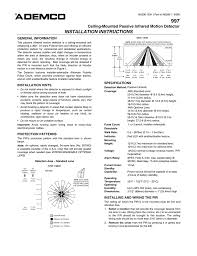 Ceiling mount curtain pir motion detector: Installation Instructions Manualzz