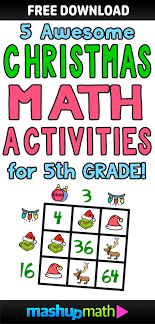 The grinch needed a new place to live. 5 Awesome Christmas Math Activities For 5th Grade Mashup Math