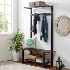 Gracie Oaks Verdi Hall Tree With Bench And Shoe Storage Reviews Wayfair