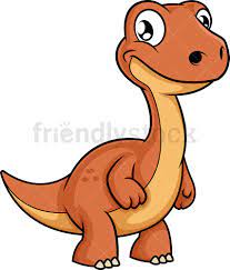 Cute Baby Dinosaur Cartoon Clipart Vector Friendlystock