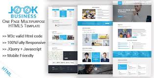 Lookbusiness Is A Clean Modern And Flexible One Page Multipurpose Html5 Template That You Can Use For Agency Bu Psd Templates Templates Psd Template Website