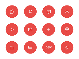 Action Buttons Icons Icon Mockup Design Icon Design