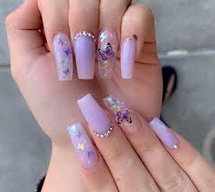 All my nails are made to order, therefore if you're wanting any changes ie. San Jose California On Instagram Inspired Of Kaynailedit Freehanddesign Nailstylist Southsidesanjo Purple Acrylic Nails Lavender Nails Purple Nails