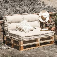 Cuscini per divani, soffici e comodi. Kit Cuscini Per Pallet L120 Cm Kala Beige Tessuto Decorativo Eminza