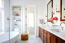 Articles about collection/san francisco ca on apartment therapy, a lifestyle and interior design community with tips and expert advice on creating happy, healthy cw stockwell ceo katy polsby reinvigorated her apartment in this san francisco house with lots of patterned wallpaper and color! American Modern Classic With A Twist In San Francisco Photos Ideas Design Bathroom Interior Design Best Bathroom Designs Bathroom Design
