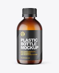 Psd file consists of smart objects…. 200ml Amber Plastic Bottle Mockup In Bottle Mockups On Yellow Images Object Mockups