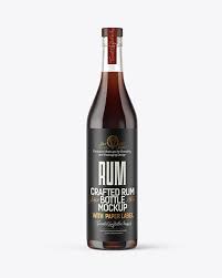 Download Clear Glass Rum Bottle Mockup In Bottle Mockups On Yellow Images Object Mockups