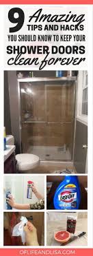 9 Cleaning Hacks That Will Keep Your Shower Doors Clean For Months Of Life And Lisa Shower Doors Clean Shower Doors Shower Cleaner