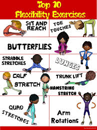Pe Poster Top 10 Flexibility Exercises Physical Education Lessons Elementary Physical Education Flexibility Workout