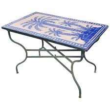 Moroccan Rectangular Blue Tree Of Life Mosaic Dining Table Mosaic Table Mosaic Coffee Table Custom Coffee Table