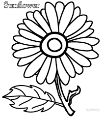Nothing's more brighter than a full bloom yellow sunflower. Printable Sunflower Coloring Pages For Kids