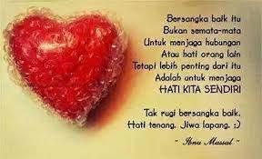 Tak Rugi Bersangka Baik Hati Tenang Jiwa Lapang Words Raspberry Fruit