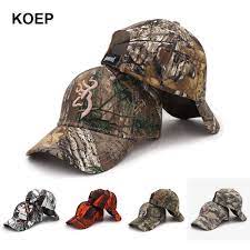 Koep Browning Camo Baseball Cap Fishing Caps Men Outdoor Hunting Camouflage Jungle Hat Airsoft Tactical Hiking Hunting Clothes Hats For Men Hunting Camouflage