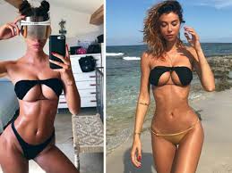 Instagram stars flaunt MEGA cleavage in upside down bikini trend - Daily  Star