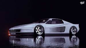 Don johnson miami vice 1989 greek mini magazine long centerfold poster. Ferrari Testarossa White Miami Vice